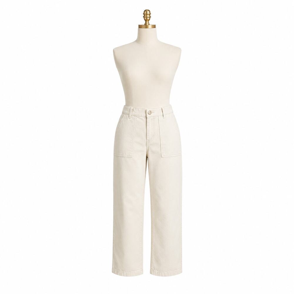 Frank & Eileen Blackrock Utility Pants Chalk Size 4
